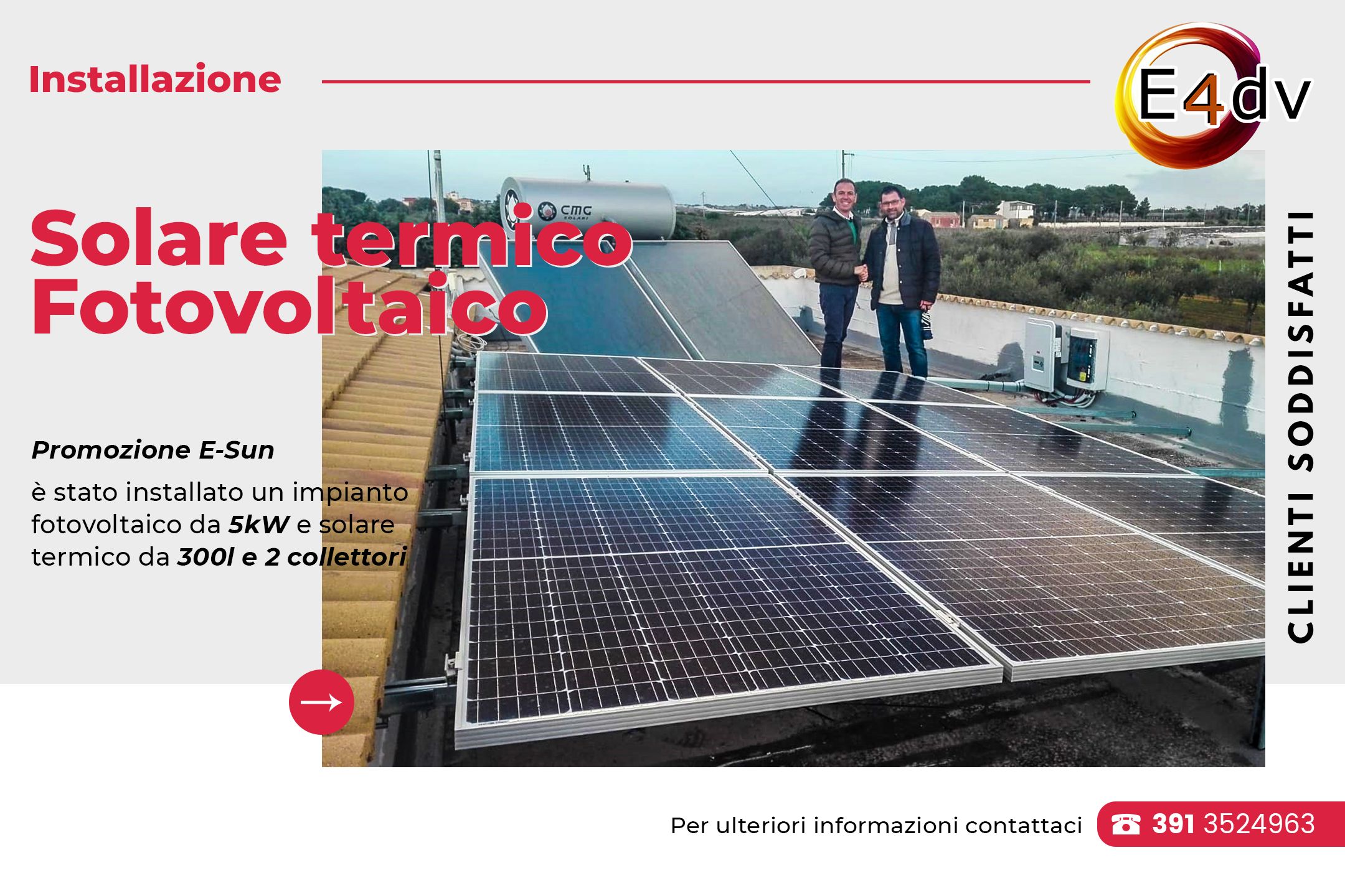 Impianto solare termico e fotovoltaico