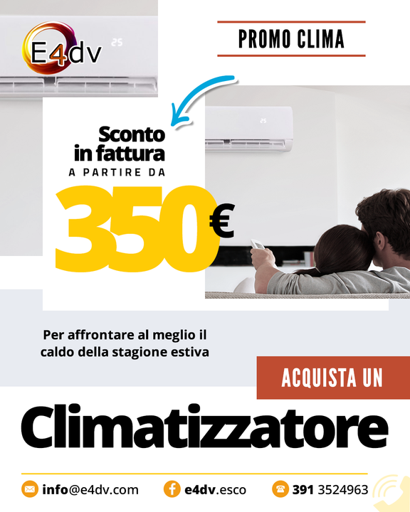 Acquista un climatizzatore con la PROMO #CLIMA!