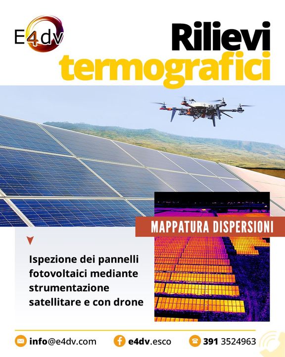 Tra i servizi effettuati da E4dv ci sono i #rilievi con strumentazione satellitare e con #drone. 