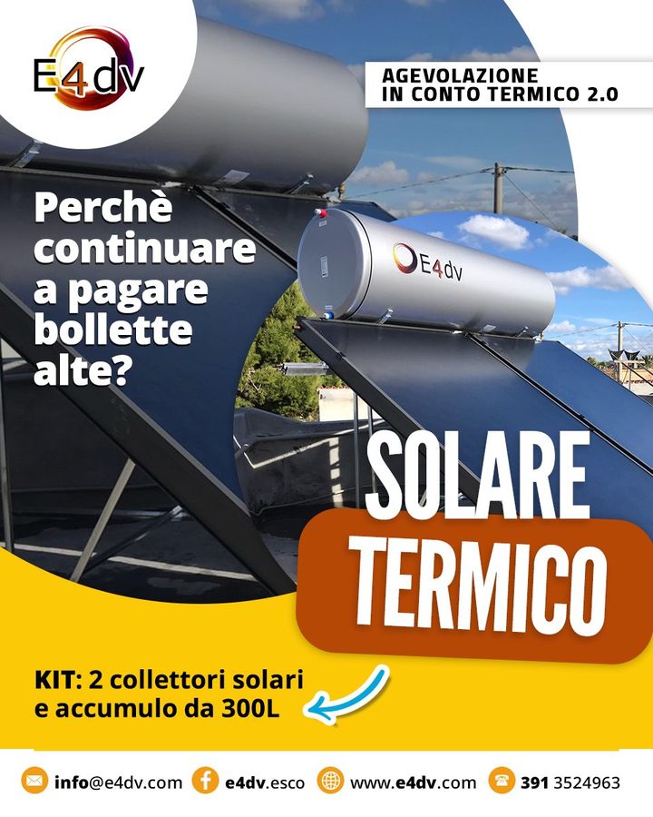 PROMO KIT 2 COLLETTORI SOLARI E ACCUMULO DA 300L

Installa con