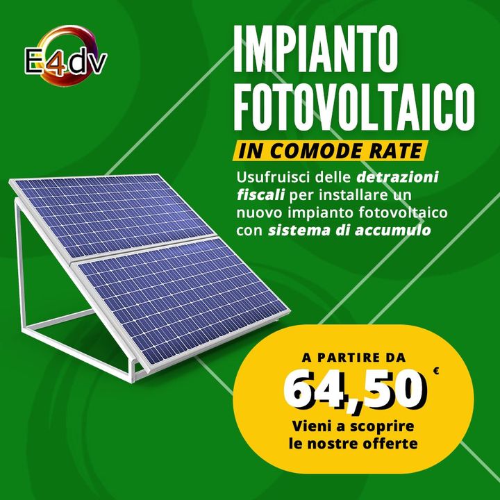 IMPIANTO FOTOVOLTAICO CON ACCUMULO A RATE

Acquistare un impianto fotovoltaico con