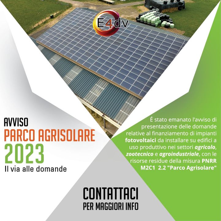 DOMANDE PARCO AGRISOLARE 2023

A cosa serve?
serve ad incentivare l'installazione di