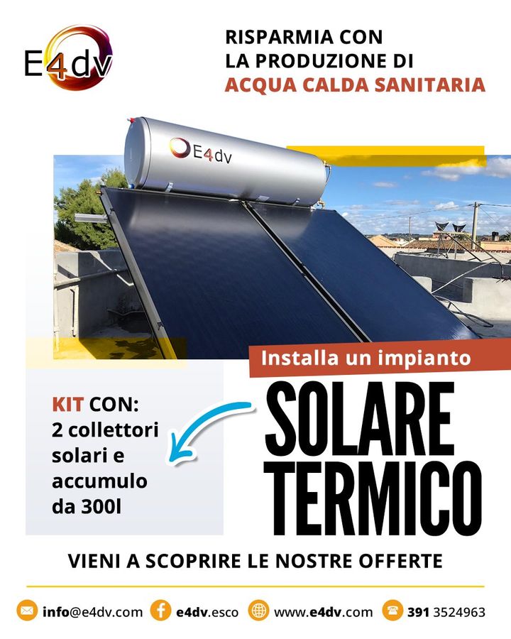 IMPIANTO SOLARE ☀️

Vuoi risparmiare sulla produzione di acqua calda sanitaria?

Installa