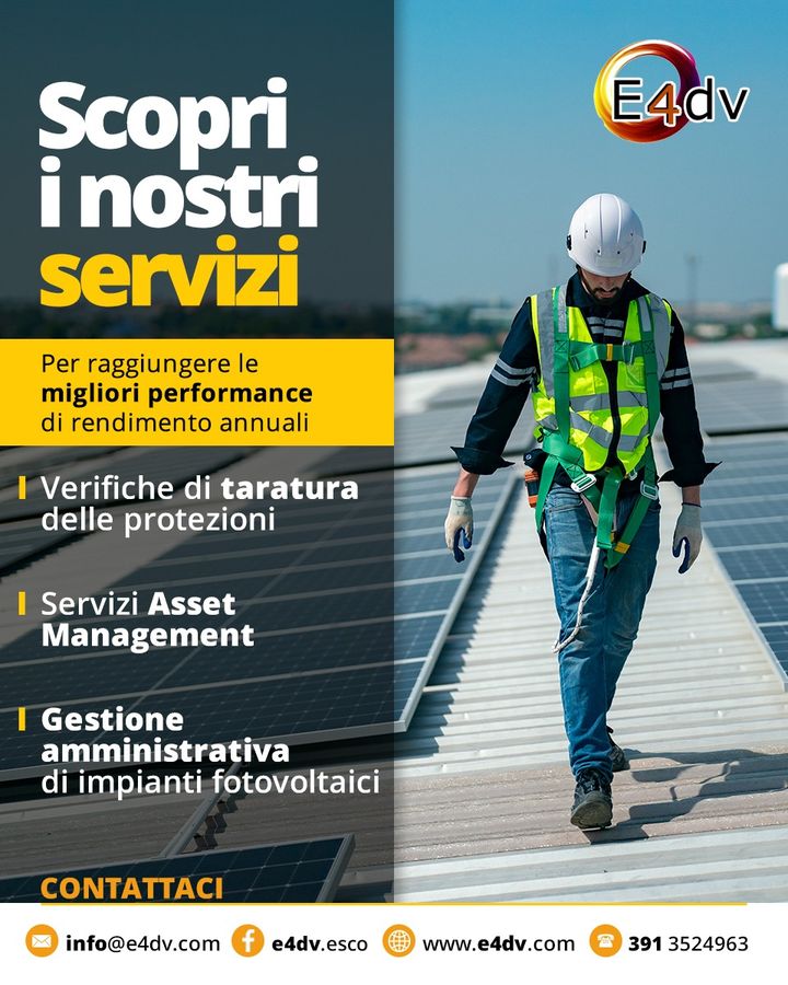 SERVIZI

E4dv fornisce una linea di servizi completi mirati al raggiungimento