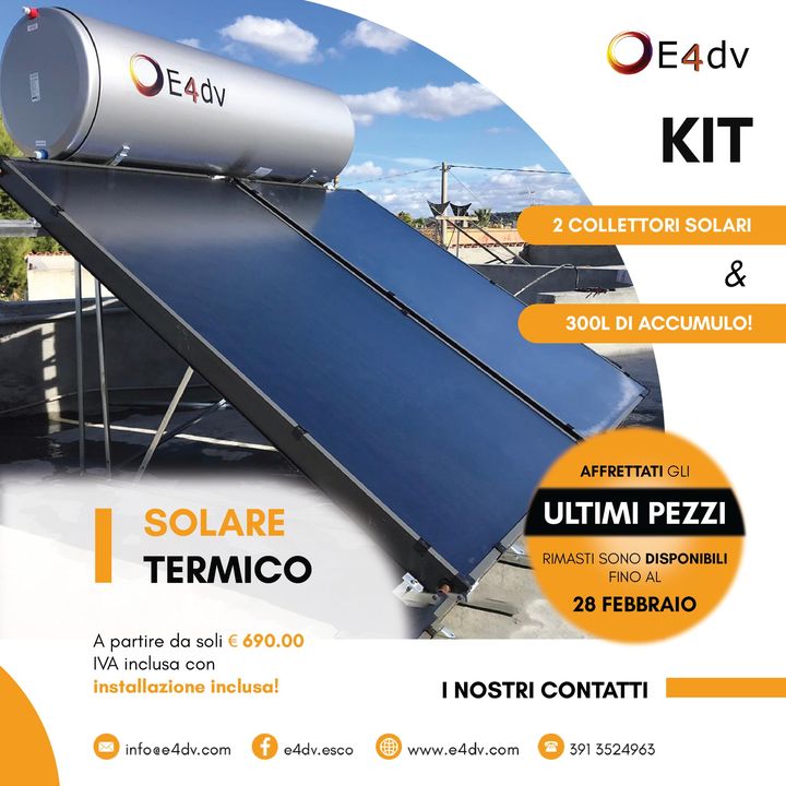 Kit Solare Termico in Offerta! 💧💰

Non perdere l'opportunità di risparmiare
