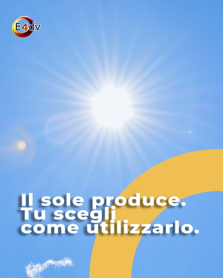 ☀️ Il sole è una risorsa.
Trasformarla in energia è una